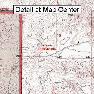 USGS Topographic Quadrangle Map   Haynes, North Dakota (Folded 