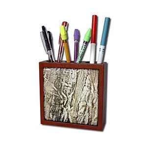   Brown and Beige Textured Art   Tile Pen Holders 5 inch tile pen holder