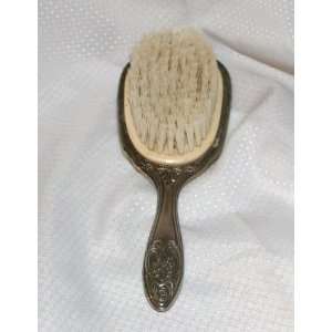  Vintage 20s early 1930s Hair Brush Pewter NICE 