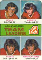   Topps #313 Flames Leaders/Eric Vail/Tom Lysiak/Tom Lysiak/Tom Lysiak