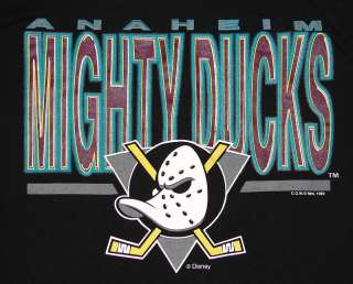 Vintage Anaheim MIGHTY DUCKS NHL Hockey T Shirt XL 1993  