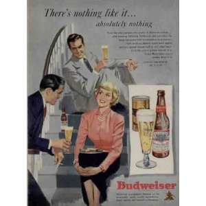   it  absolutely nothing.  1949 Budweiser Lager Beer Ad, A2068