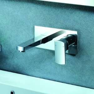   Single Handle Wall Mount Standard Bathroom Sink Faucet Finish Chrome