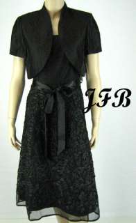 RICHARDS Womens Black Dress w/Bolero Jacket Sz 10 New 5361 