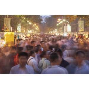  Crowds at Night Market, Urumqi, Xinjiang, China by Ian 