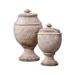  Set of 2 Ceramic Urns