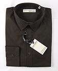 New EQUILIBRIO Italy Herringbone Stripe French Cuff Dress Shirt 15 38 