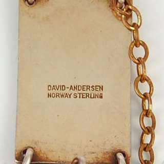 Vintage David Andersen Sterling Silver Enamel Scenic Bracelet Norway 