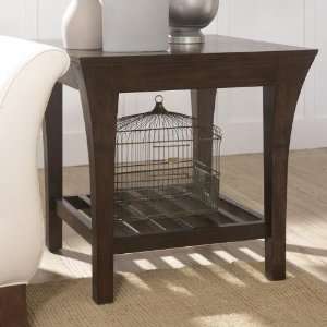    00 Urban Flair Square End Table in Umber Finish Furniture & Decor
