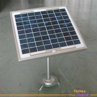 5W 12v Solar Panel w/ Flexible Stand + Diode / Leads  