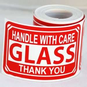  200 2x3 Fragile Glass Handle With Care Mailing Shipping 