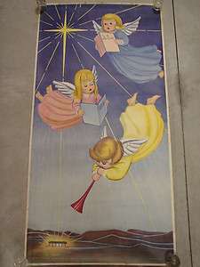   Montgomery Ward Large Store Display Poster Christmas Angel 72 x 36