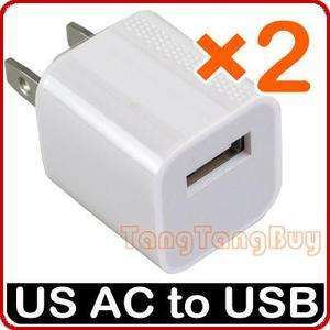 2x US AC USB Charger Power Plug for iPod 5th Gen iTouch  