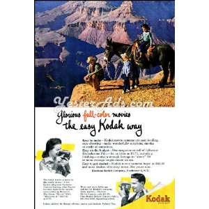  1951 Vintage Ad Kodak Glorious full color movies the easy 