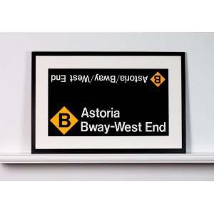  Astoria/Bway/West End NYC Subway Sign Patio, Lawn 