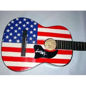 KEITH ANDERSON Autographed Signed USA FLAG Guitar