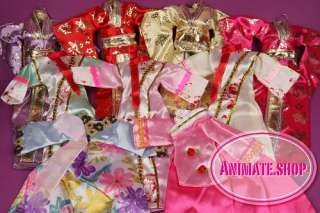 Rare Lot Barbie Dress Handmade Korea Japan 3 Pcs Kimono  