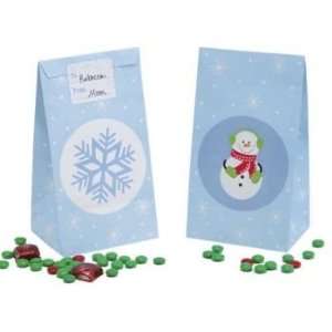  Snowflake Paper Bags w/Sticker Seal Health & Personal 