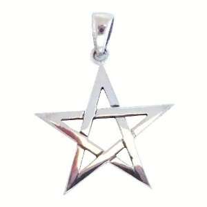    Silver Pentagram Pendant Pagan Wiccan Star Jewelry Jewelry