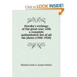  Hornbys Etchings of the Great War With a Complete 