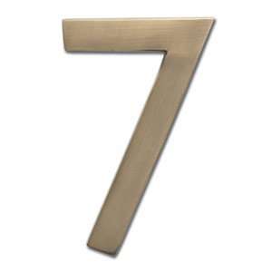 Architectural 4 Inch House Numbers with Antique Brass 