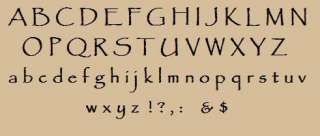 Alphabet Stencil Papyrus Font 3 Upper Lower and Symbol  