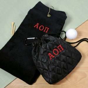 Exclusive Gifts and Favors Greek Golf Towel & Quilted Pouch Set By 