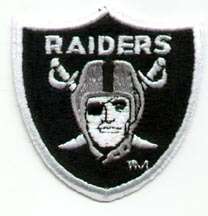 Old OAKLAND RAIDERS LOGO SHIELD STITCHED PATCH Unused  
