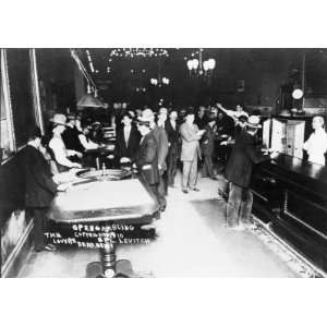  c1910 photo View in gambling casino, roulette table and 