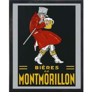 Bieres de Montmorillon Vintage Beer Advertising Framed Poster (18 x 