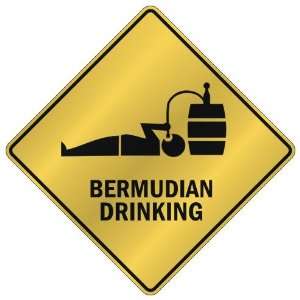   BERMUDIAN DRINKING  CROSSING SIGN COUNTRY BERMUDA