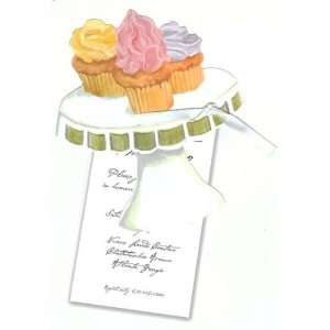Stevie Streck Designs AW907W Cupcakes on Plate with Ribb Tag with 