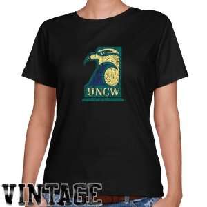 UNCW Seahawks Shirts  UNC Wilmington Seahawks Ladies Black Distressed 