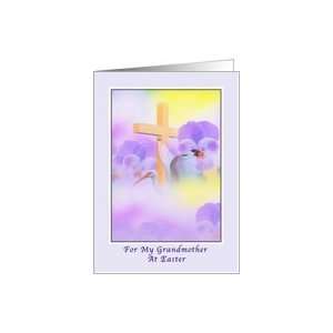  Grandmothers Easter Card with Flowers and Cross Card 