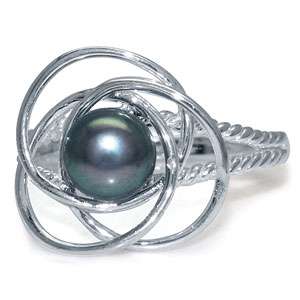 metal sterling silver color black gemstone freshwater pearl finish 