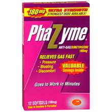 Phazyme Ultra Strength Anti Gas 180 mg 12 ct Softgels  