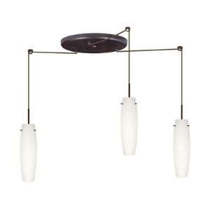  Tutu Three Light Pendant with Large Round Canopy Bulb Type 