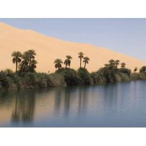 Umm El Ma Lake, Erg Awbari, Sahara Desert, Fezzan, Libya, North Africa 