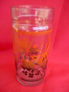 Vintage #2 JAM JELLY JAR GLASS BUTTERFLIES BURNT ORANGE  