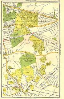 LONDONNew Eltham,Shooters Hill,South End,1937 map  