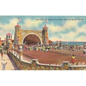  1950s Vintage Postcard   Band Shell   Ocean Front Park 