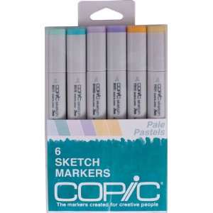  Copic Sketch Marker 6 Color Set Pale Pastels Arts, Crafts 