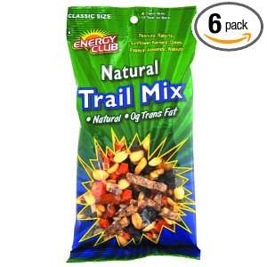 Energy Club Natural Trail Mix, 7.5 Ounce Bags (Pack of 6)  