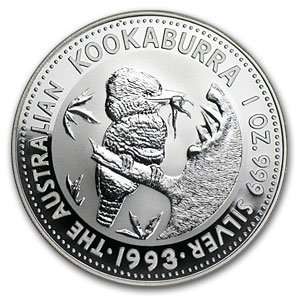  1993 Australian Kookaburra 1 oz Silver Coin Toys & Games