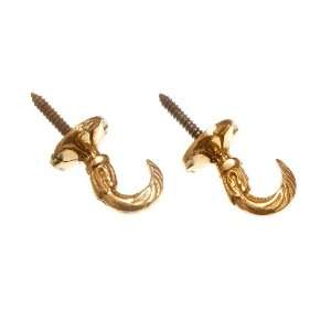  CURTAIN TIE HOLD BACK HOOKS EGYPTIAN SOLID BRASS 30MM ( 50 
