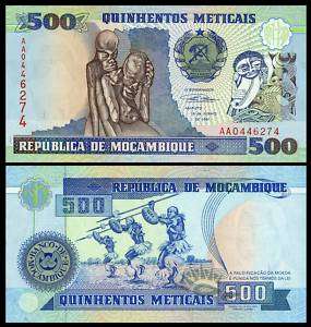 Mozambique P 134 500 Meticais Year 1991 Unc. Banknote  