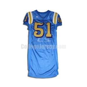   Blue No. 51 Game Used UCLA Adidas Football Jersey