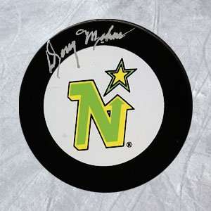  DOUG MOHNS Minnesota North Stars SIGNED Hockey Puck 