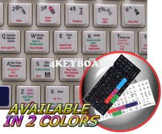 Apple Logic Pro 9 keyboard sticker white background  