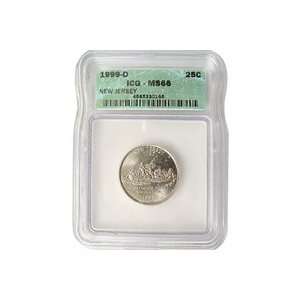  1999 New Jersey Quarter Denver Mint Certified 66 Sports 